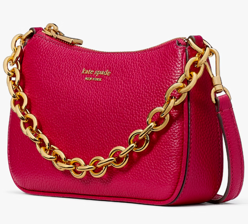 Kate Spade Jolie Convertible Red Leather Crossbody Bag KD908 NWT Purse $248 MSRP