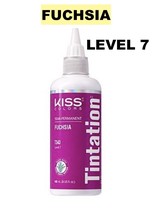 Kiss Tintation Semi-Permanent Hair Color 5 Fl Oz Fuchsia T343 Level: 7 - £4.45 GBP