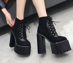 Winter Women&#39;s Ankle Boots Thick Super Women&#39;s Boots with High-heeled Ankle Boot - £60.99 GBP