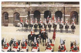 1st Life Guard Changing Guard at Whitehall London British Army Military postcard - £4.97 GBP