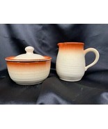 Vintage Franciscan Country Craft Russet Brown Lid Sugar Bowl and Creamer... - $28.00