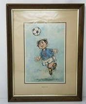 Gary Patterson Heads Up Framed Print Funny Out of Shape Soccer Player Vintage - £22.57 GBP