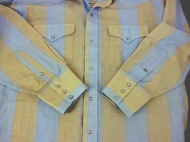 Panhandle Slim Vintage Men&#39;s (17-33) Pearl Snap Striped L/S Western Shirt Usa - £39.90 GBP