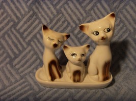 4p FIGURAL CATS SALT &amp; PEPPER SHAKERS + TOOTHPICK HOLDER &amp; TRAY VINTAGE ... - £15.82 GBP