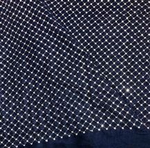 Navy Blue &amp; Gold Embroidered Velvet Fabric, Dress Fabric, Gown Fabric - VLTF922 - £7.32 GBP+