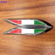 2pcs=1set  zinc alloy National flag  car stickers blade car leaf d labeling embl - £61.27 GBP