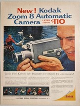 1961 Print Ad Kodak Zoom 8 Automatic Cameras Boy Feeds Ducks Rochester,NY - $17.65