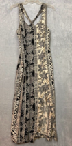 Vintage 90s Elisse Dress Rayon floral maxi sleeveless dress slit size 11/12 - $52.87