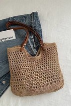 Openwork Woven Tote Bag - £20.22 GBP