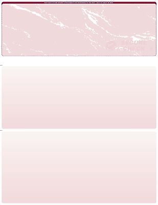 50 Blank Check Stock Paper - Check on Top - Marble - Burgundy - $7.21