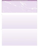 100 Blank Check Stock Paper - Check on top  Model 6588- Marble-Purple  - $13.00