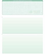 75 Blank Check Stock Paper - Check on Top - Green - Linen - $10.38