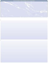 25 Blank Check Stock Paper - Check on Top - Blue Marble - $4.74