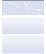 25 Blank Check Stock Paper - Check on Top - Blue Marble - $4.74