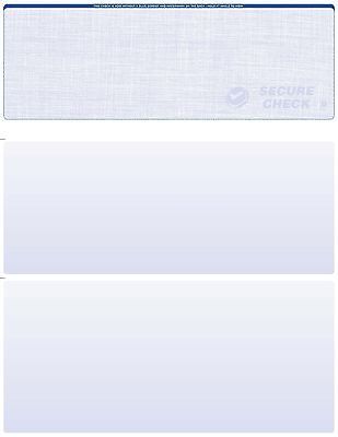 Blank Check Paper Stock-Check On Top-Linen Blue-Count/500 - $63.64