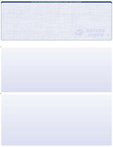 Blank Check Paper Stock-Check On Top-Linen Blue-Count/500 - $63.64