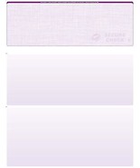 25 Blank Check Stock Paper - Check on Top - Linen - Purple - $4.74