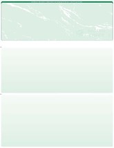 50 Blank Check Stock Paper - Check on Top - Marble -Green - $7.21