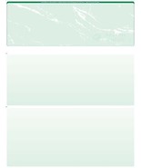 50 Blank Check Stock Paper - Check on Top - Marble -Green - $7.21