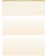 50 Blank Check Stock Paper - Check on Top -Linen - Gold - $7.21