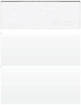 50 Blank Check Stock Paper - Check on Top - Linen - Gray - $7.21
