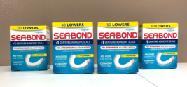 4 Sea Bond Lower Secure Denture Adhesive Seal For All Day Strong Hold Or... - £28.30 GBP