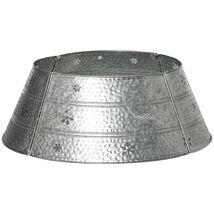 HOMCOM Bright Silver Steel Christmas Tree Collar Skirt Decoration - $76.99