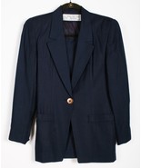 Evan Picone Petites size 2 Navy blue polyester blend lined jacket & skirt suit  - $33.62