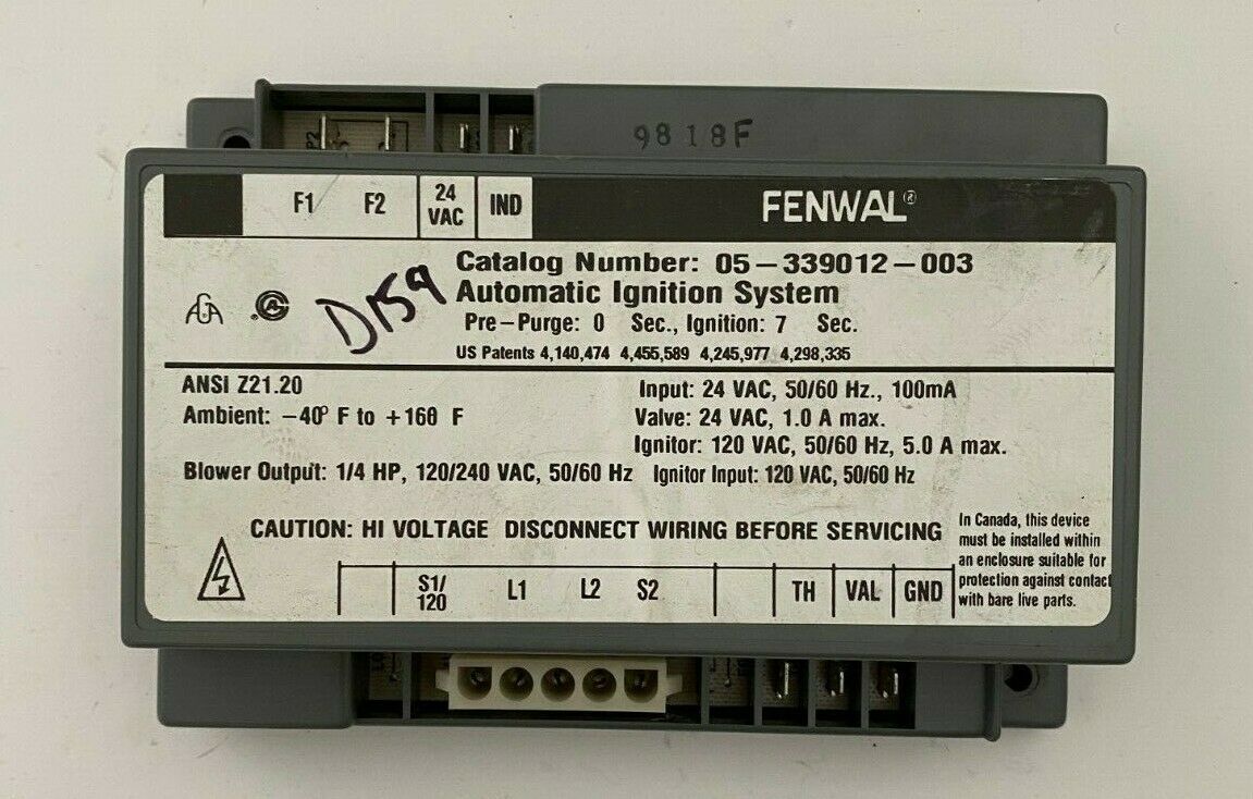 Fenwal 05-339012-003 Automatic Ignition System  used FREE shipping #D159 - $60.78