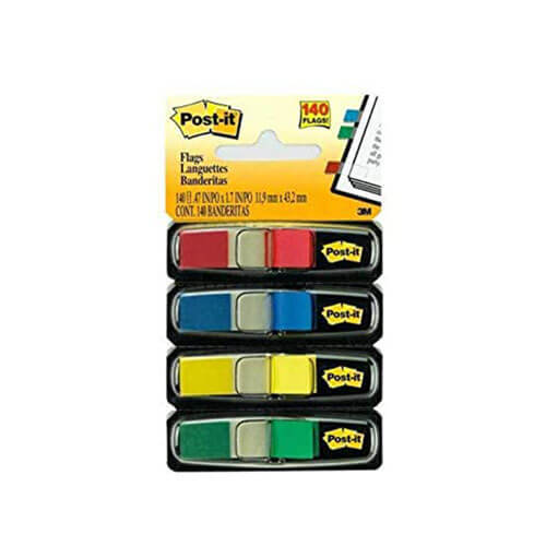 Post-it Flags (4pk) - Assort Colours - $18.84