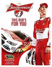 AUTOGRAPHED 2015 Kevin Harvick #4 Budweiser Racing Team (Stewart-Haas) CHAMPI... - £71.28 GBP
