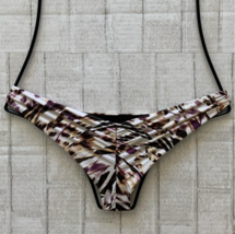 Vitamin A Swimwear La Plume Samba Ruched Back Bikini Bottom (XS/4) Nwot - £47.96 GBP