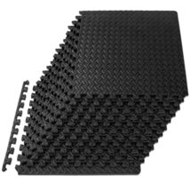 High-Density Interlocking Foam Tiles - 12 Tiles, Safe &amp; Durable Gym Floo... - $116.77