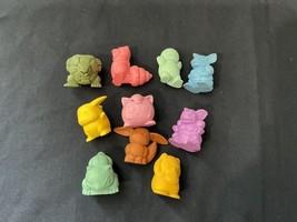 Vintage 1999 Pokémon Nintendo Lot Of 10 3D Eraser Figures Assorted - €25,58 EUR