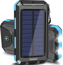 Rasbes Solar Charger Portable Solar Power Bank IPX5 Waterproof with Buil... - $65.16