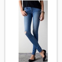 American Eagle Outfitters AEO Women Blue Stretch Denim Jegging Jeans School - £19.46 GBP