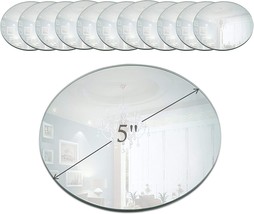 Light In The Dark 5 Inch Round Mirror Candle Plate With Beveled Edge Set, Crafts - £27.96 GBP