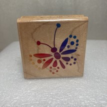 D098 Small Dot Butterfly Rubber Stamp Stampendous Solid Dot Design 2000 WM 2" - $9.89