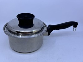 Vintage Chef&#39;s Ware Stainless Steel 18-8 Triple Ply 2.5 Quart Saucepan with Lid - £47.46 GBP