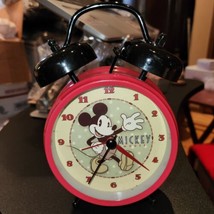 Disney Mickey Mouse 2 bell alarm clock, tested &amp; working - £11.70 GBP