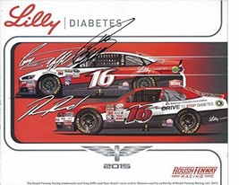 AUTOGRAPHED 2015 Greg Biffle #16 Lilly Diabetes Racing (Roush Fenway) 9X11 Si... - £55.09 GBP
