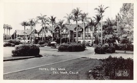 Del Mar California~Hotel Del mar~1940s Real Photo Postcard - £7.41 GBP