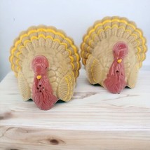 Turkey Salt Pepper Shakers Thanksgiving Plastic Kitsch S&amp;P Holiday Decor Vintage - £10.34 GBP