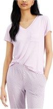 Alfani Womens Essentials Ultra-Soft Knit Sleep T-Shirt Color Hazy Lilac Size XS - £23.48 GBP