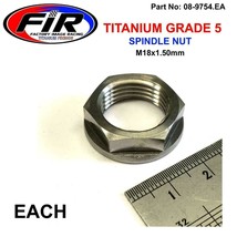 TITANIUM FRONT WHEEL AXLE SPINDLE NUT M18X1.50MM SUZUKI 2003 2004 2005 R... - £13.42 GBP