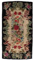 Handmade antique American Hooked rug 3&#39; x 5.7&#39; (92cm x 174cm) 1880s - £1,847.46 GBP