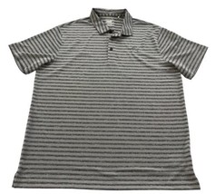 Puma Golf Men&#39;s Short Sleeve Polo Shirt Size XL Gray Striped Stretch Tech - £13.49 GBP