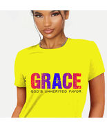 “Grace – God’s Unmerited Favor” (Women's Tee - Yellow XL) - $15.99