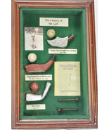 Golf Shadow Box - Golfing history clubs balls pictures - $922.79 MXN