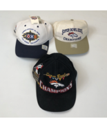Denver Broncos Super Bowl XXXII Champions Hat Lot of Three 3 Snapback Ca... - $39.59
